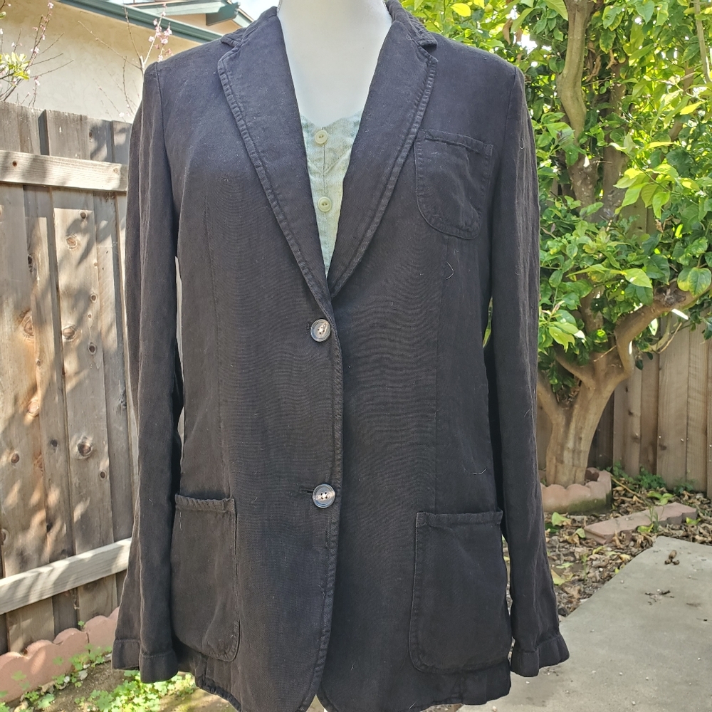 Black Linen Blazer in great condition  sz M